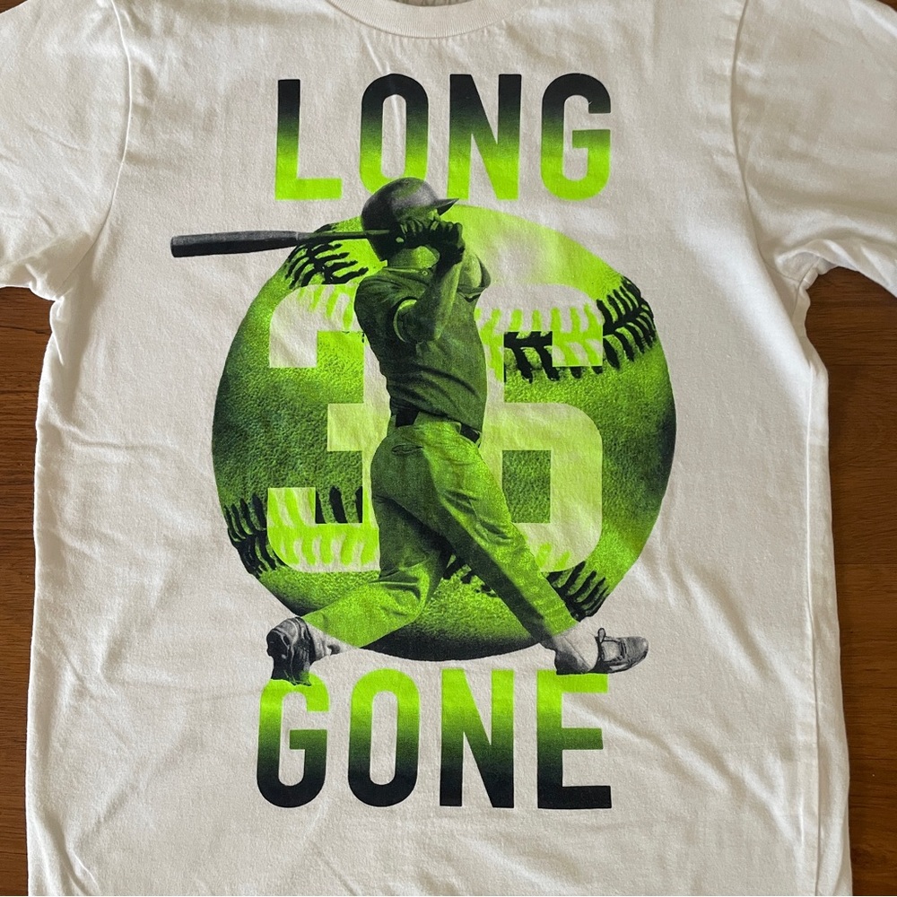 Children’s Place Youth Medium Long Gone Baseball Graphic T-Shirt White - Picture 6 of 11